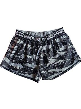 Under Armour Black & Gray Graphic Athletic Shorts